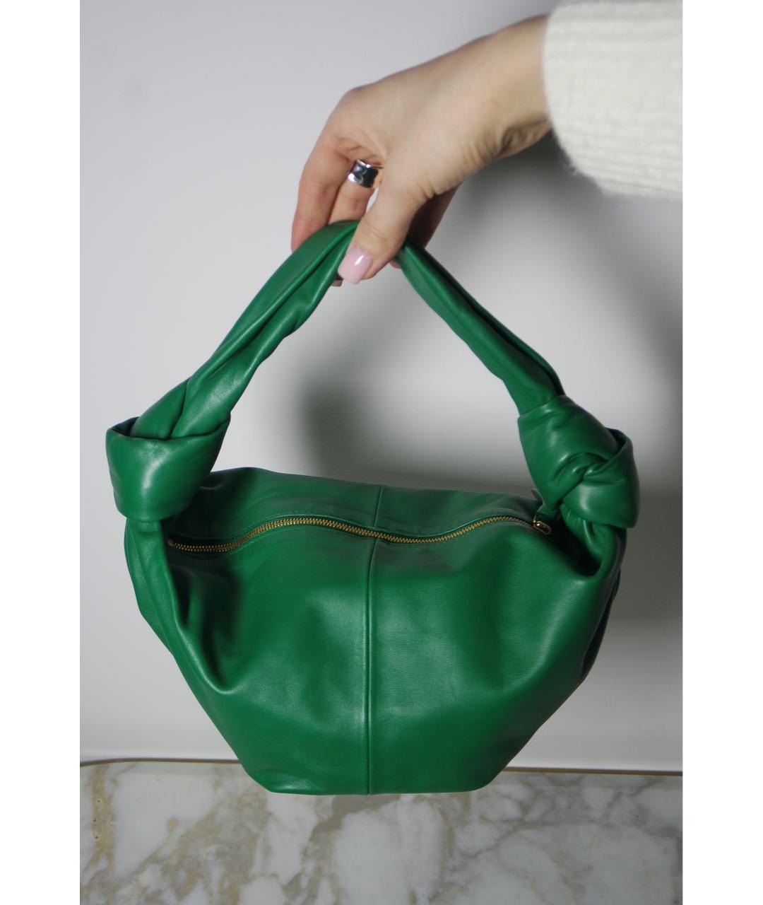 BOTTEGA VENETA Зеленая кожаная сумка с короткими ручками, фото 9