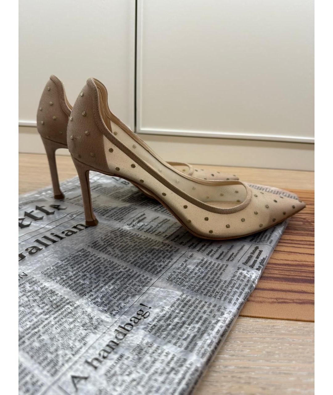 CHRISTIAN DIOR Бежевые кожаные туфли, фото 6