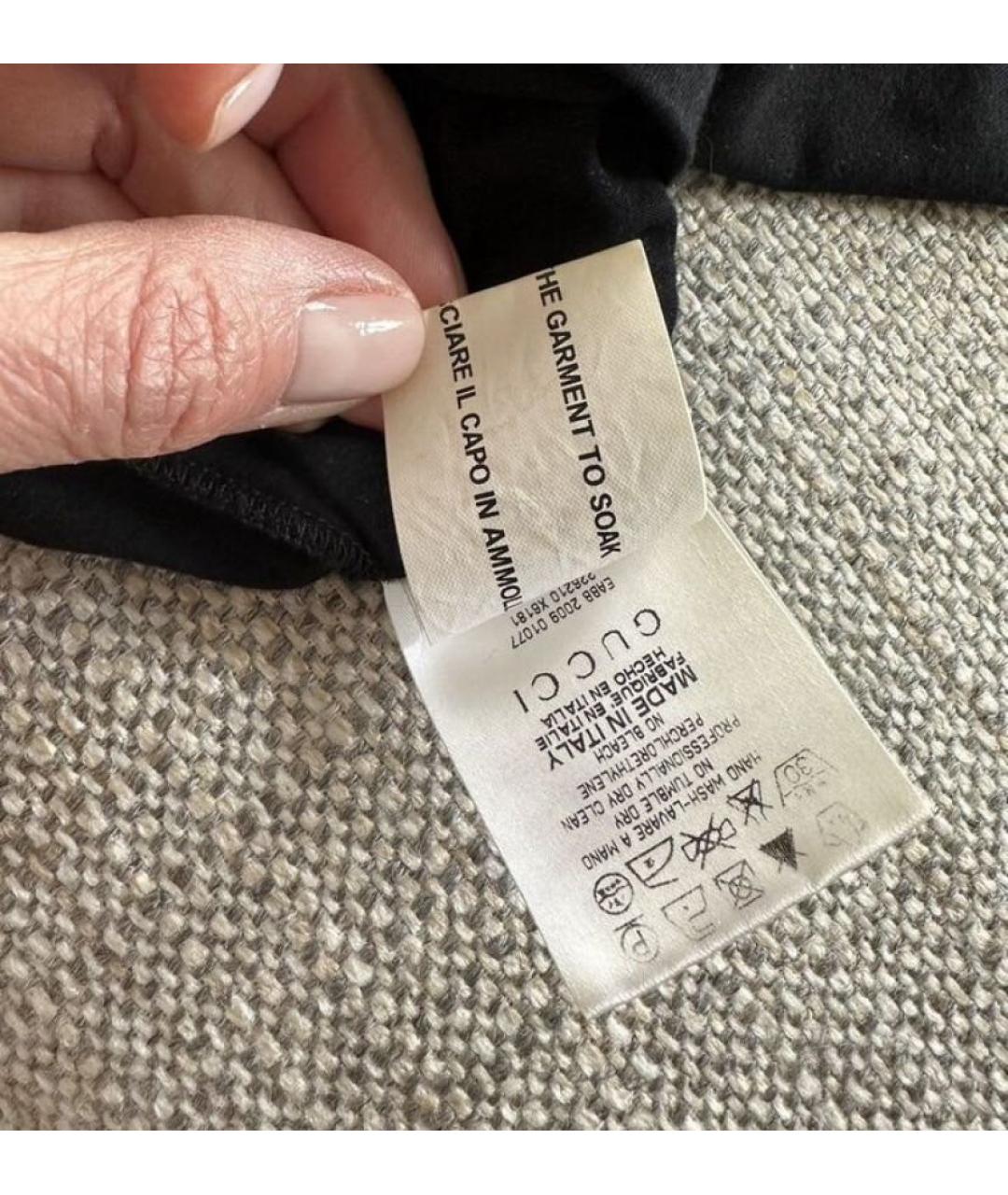 GUCCI Черная хлопко-эластановая майка, фото 5