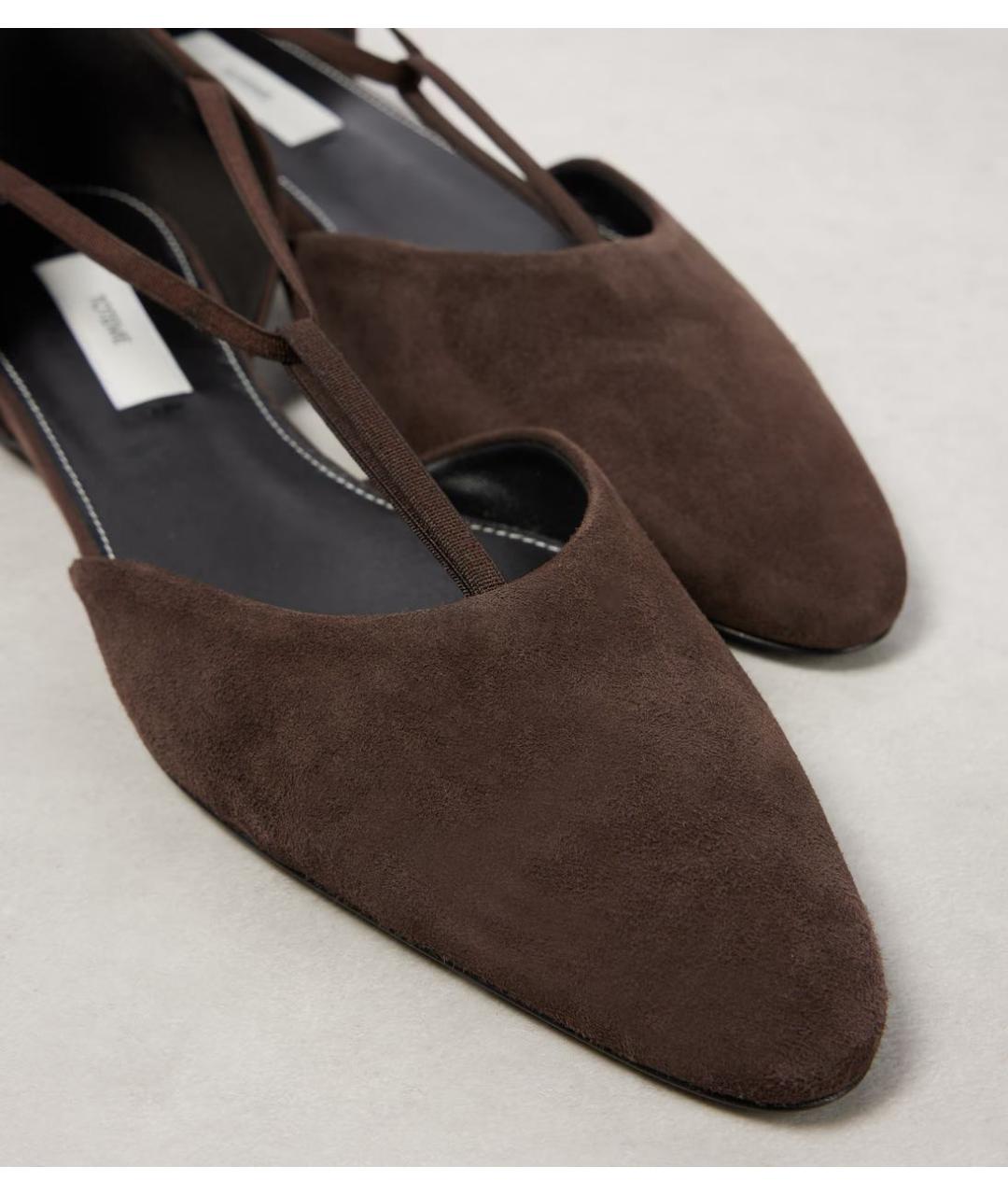 TOTEME Коричневые замшевые туфли, фото 2