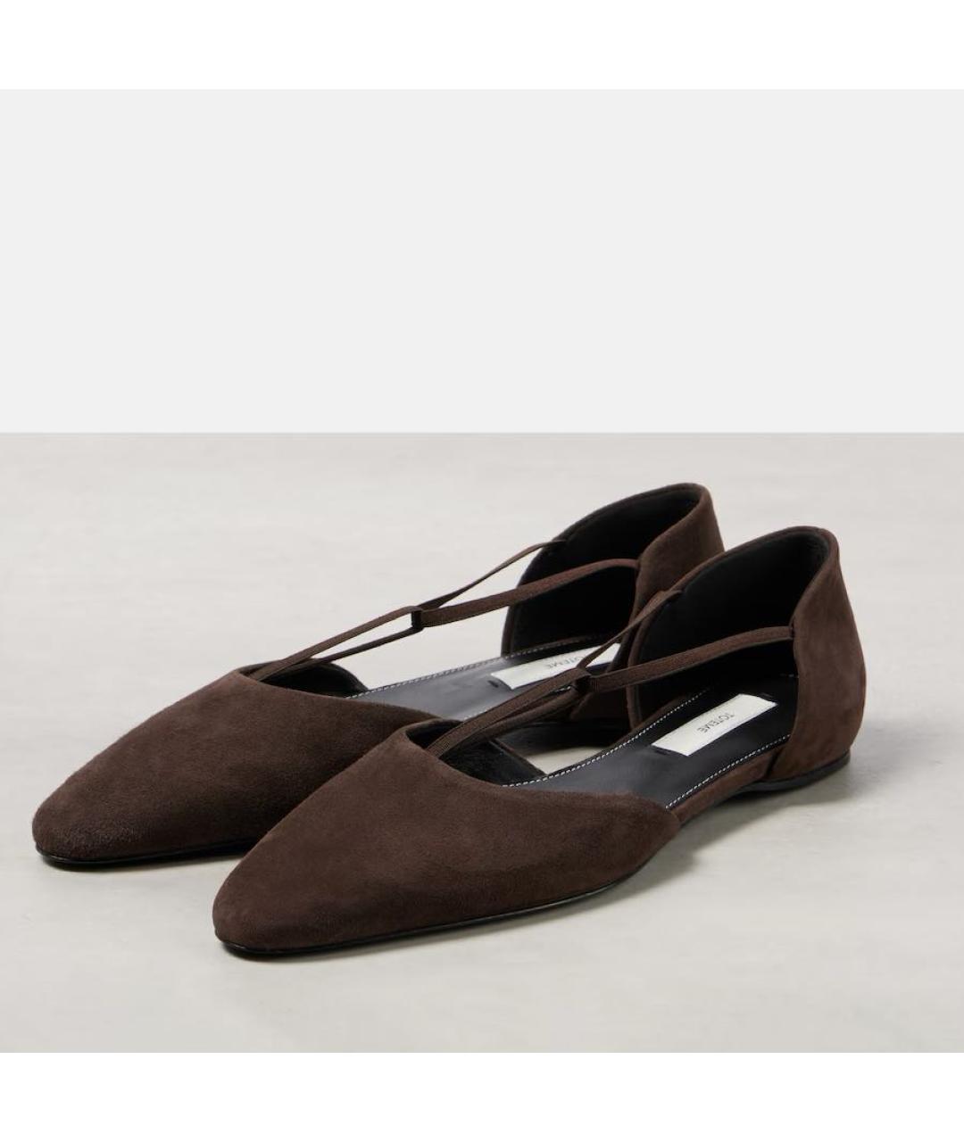 TOTEME Коричневые замшевые туфли, фото 3