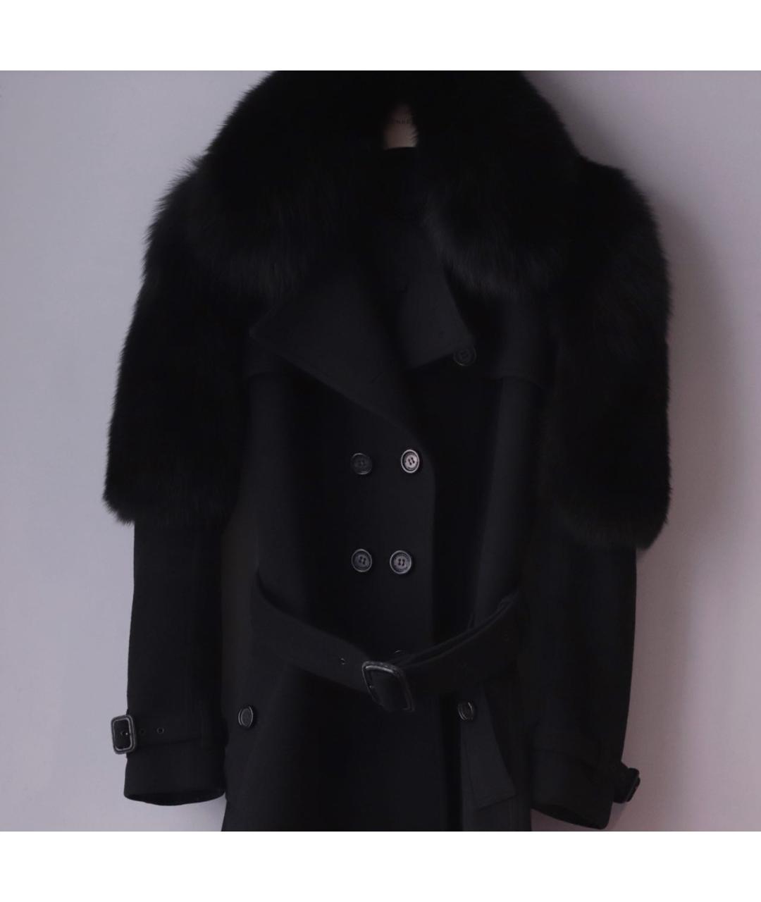 BURBERRY Черное шерстяное пальто, фото 3