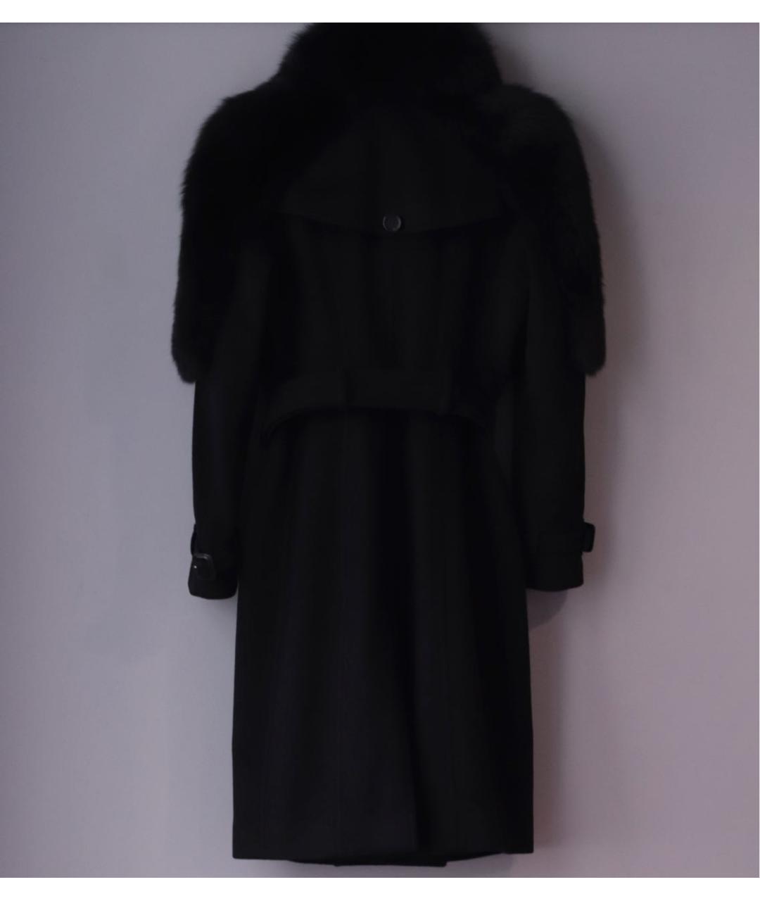 BURBERRY Черное шерстяное пальто, фото 6