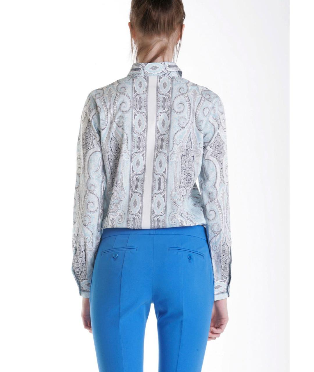 ETRO Голубая хлопко-эластановая рубашка, фото 4