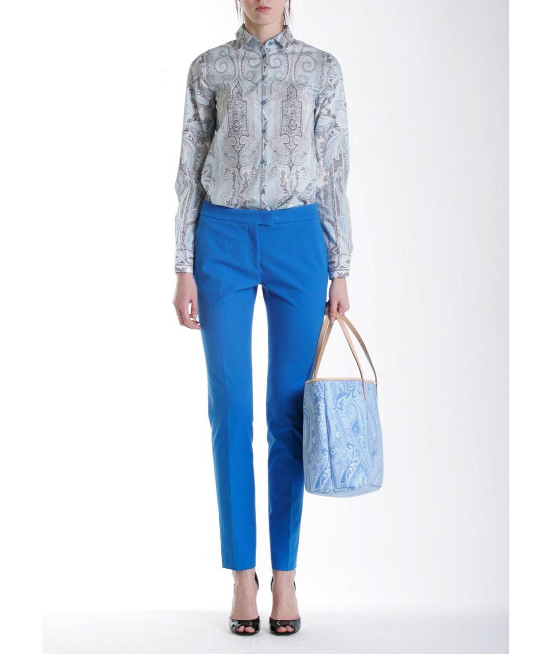 ETRO Голубая хлопко-эластановая рубашка, фото 2