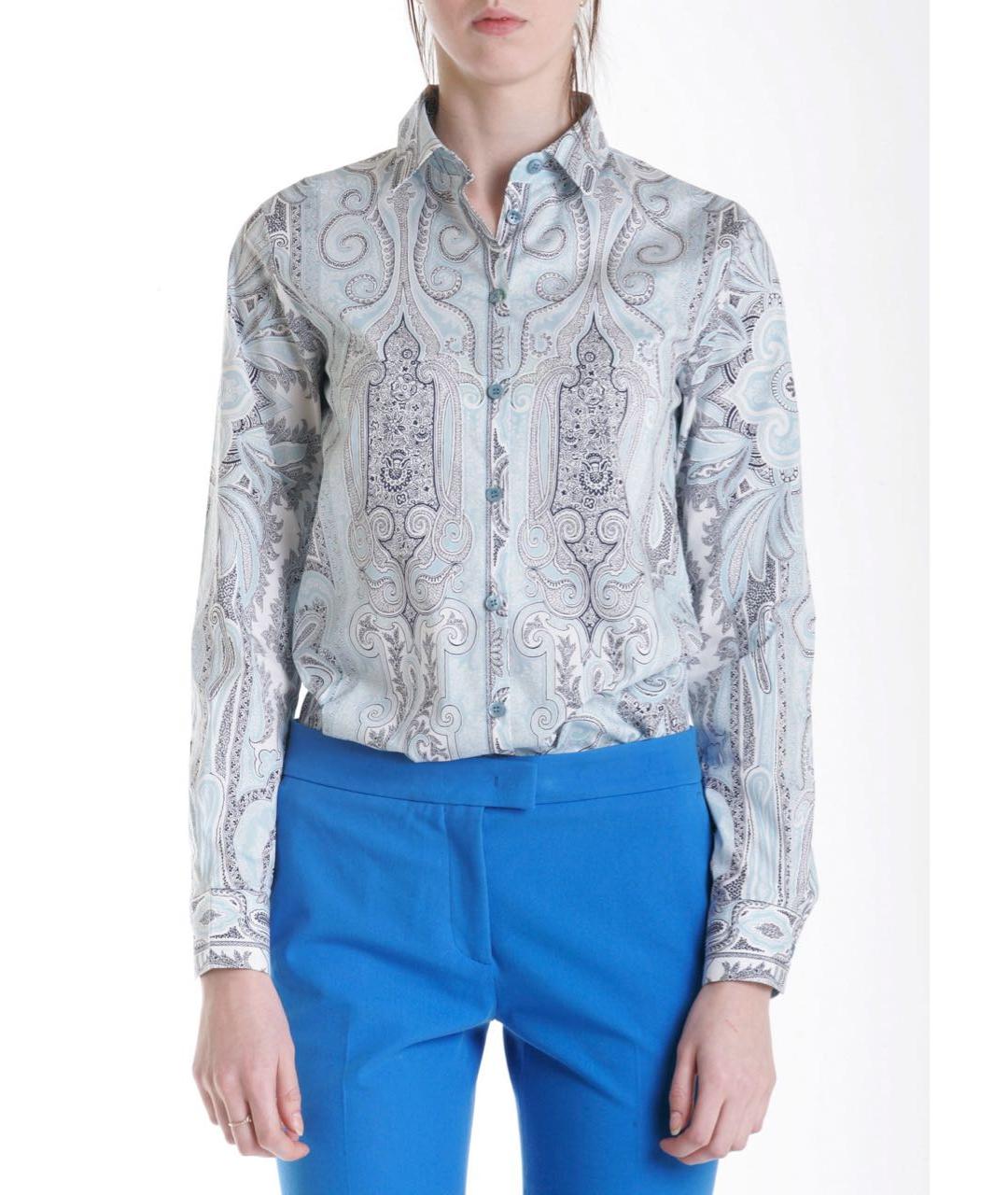 ETRO Голубая хлопко-эластановая рубашка, фото 3