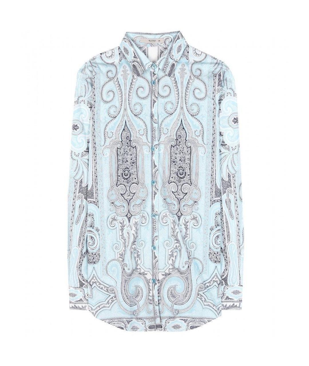 ETRO Голубая хлопко-эластановая рубашка, фото 1