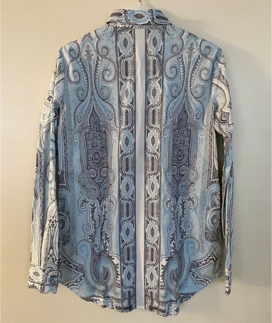 ETRO Голубая хлопко-эластановая рубашка, фото 7