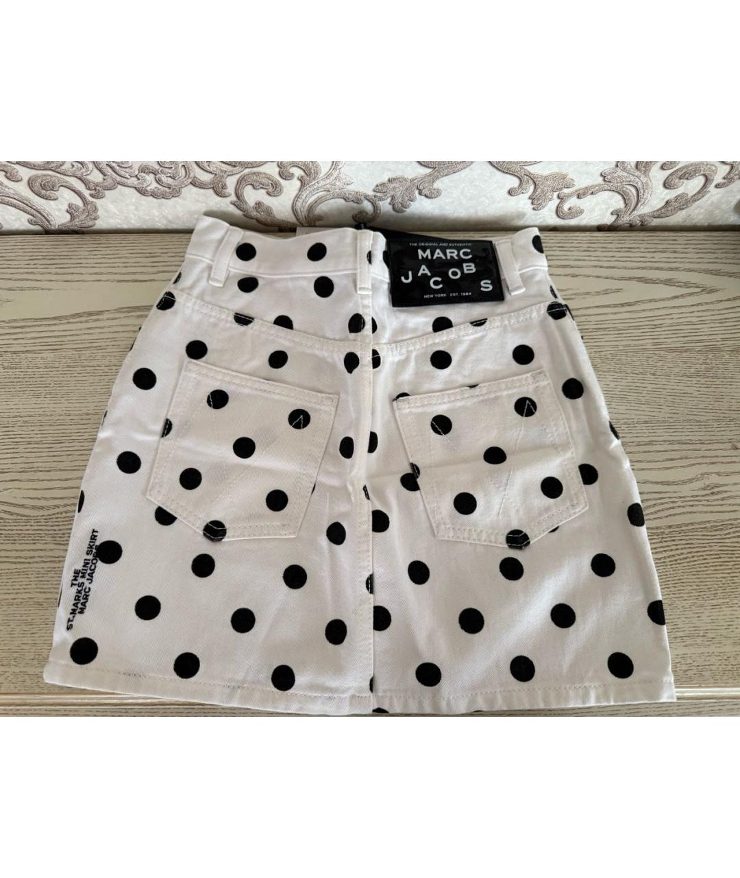 MARC JACOBS Белая хлопковая юбка мини, фото 2