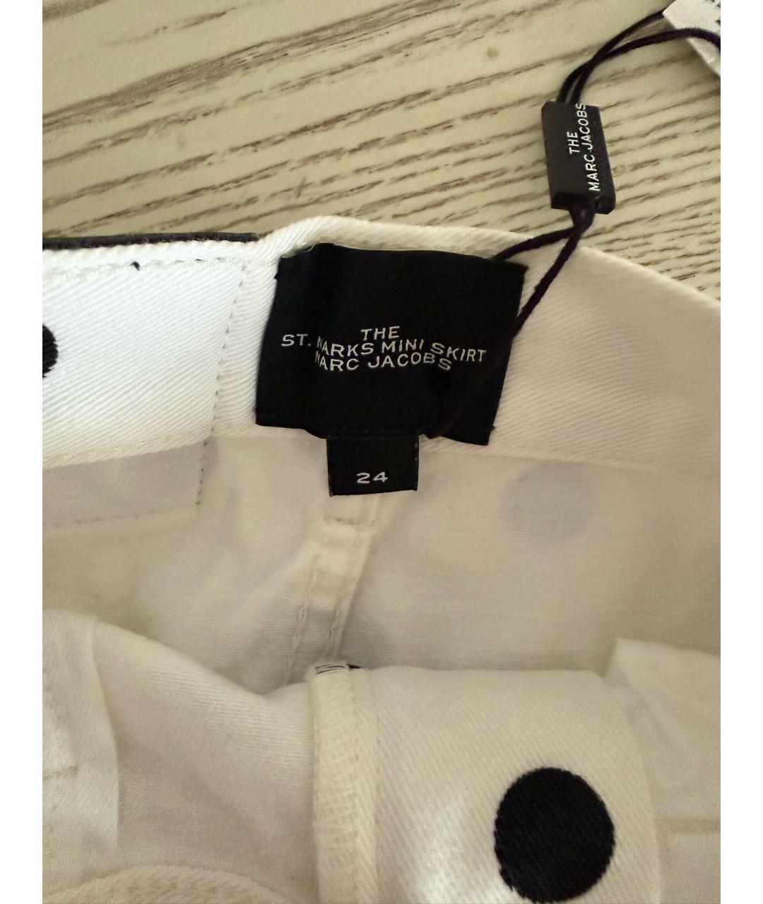 MARC JACOBS Белая хлопковая юбка мини, фото 4