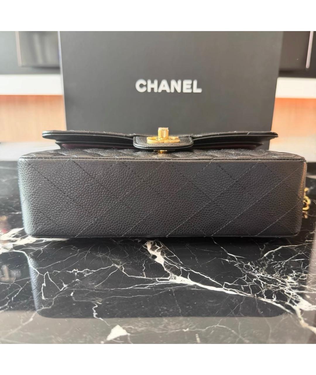 CHANEL Черная кожаная сумка через плечо, фото 6