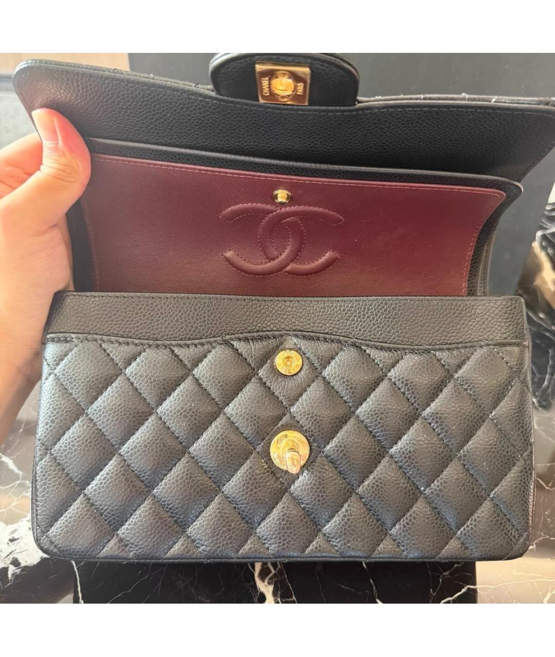 CHANEL Черная кожаная сумка через плечо, фото 9