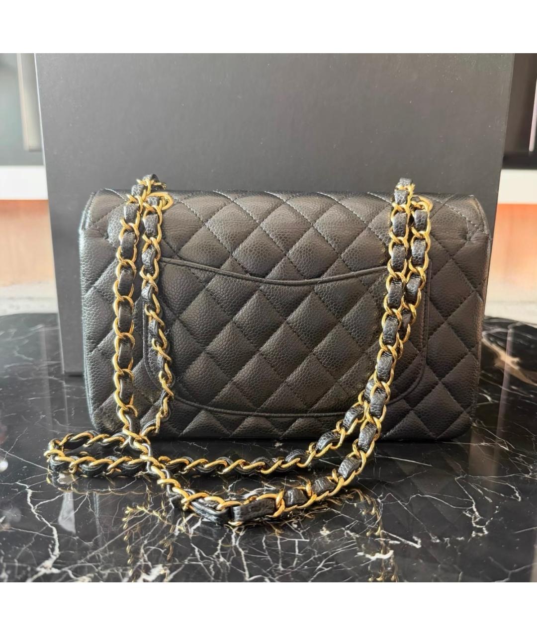 CHANEL Черная кожаная сумка через плечо, фото 3