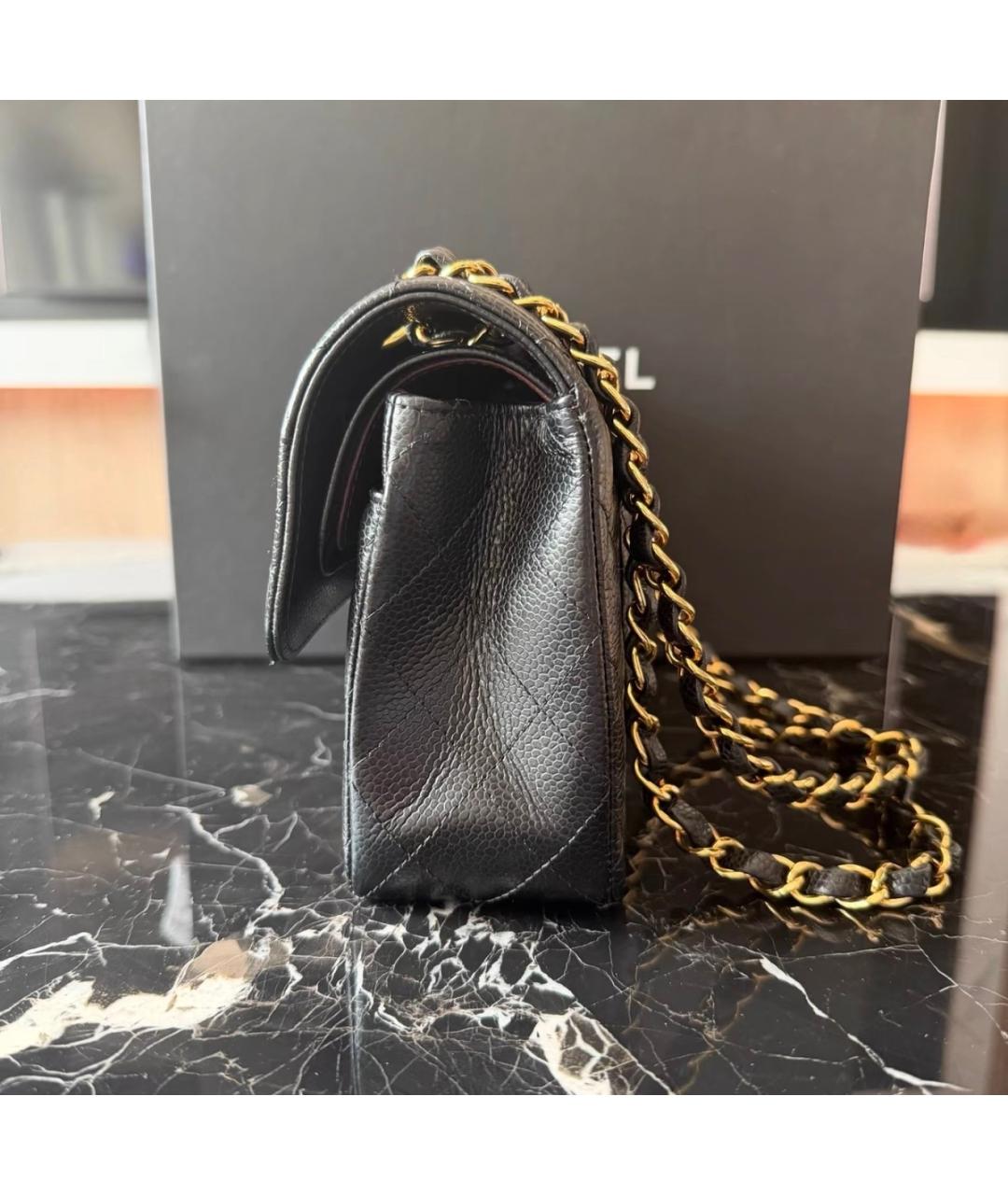 CHANEL Черная кожаная сумка через плечо, фото 5