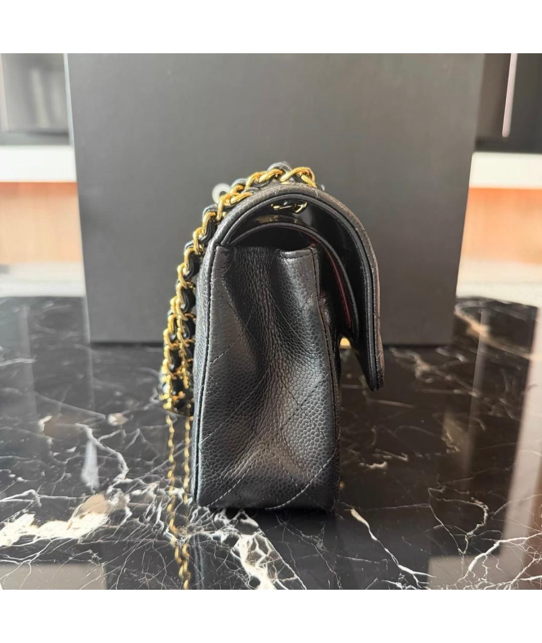 CHANEL Черная кожаная сумка через плечо, фото 4