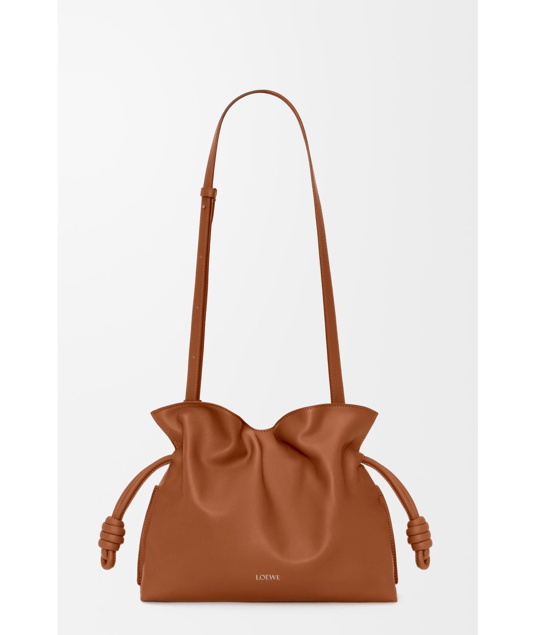 LOEWE Коричневая кожаная сумка через плечо, фото 3