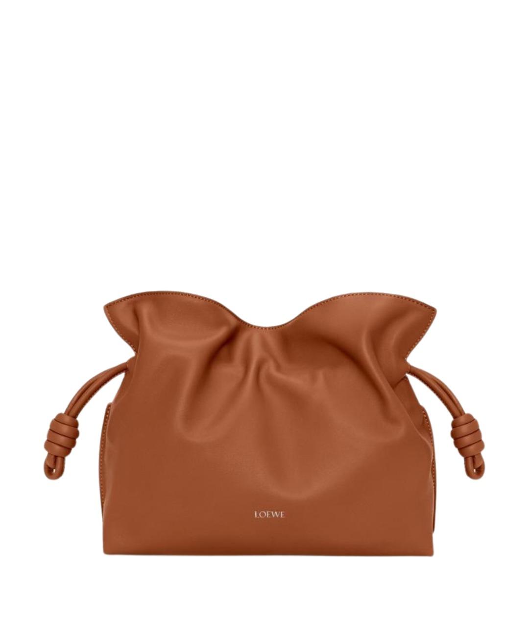 LOEWE Коричневая кожаная сумка через плечо, фото 1