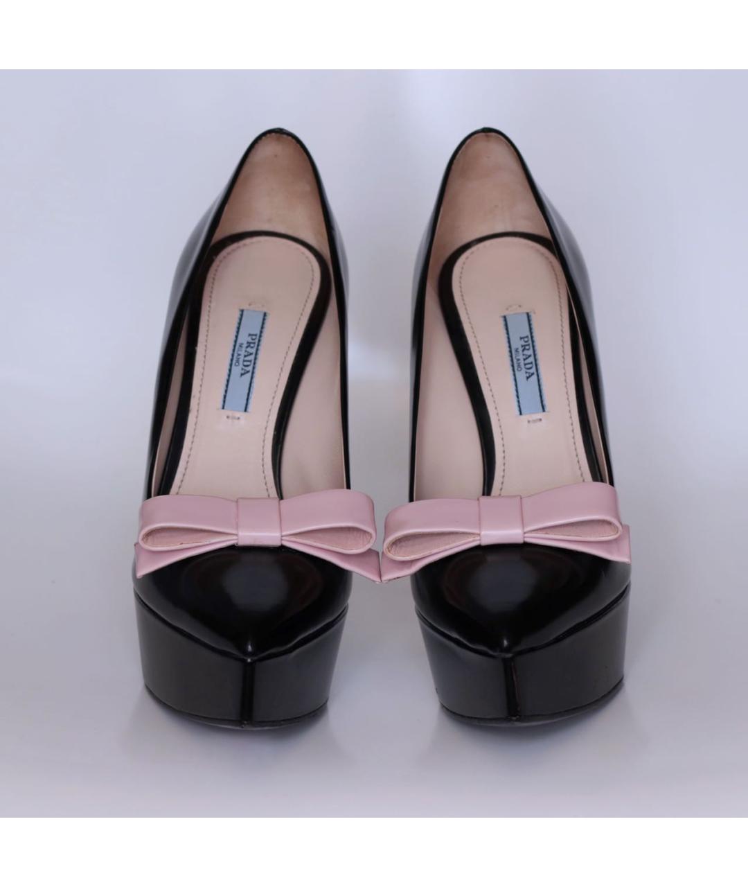 PRADA Черные кожаные туфли, фото 2