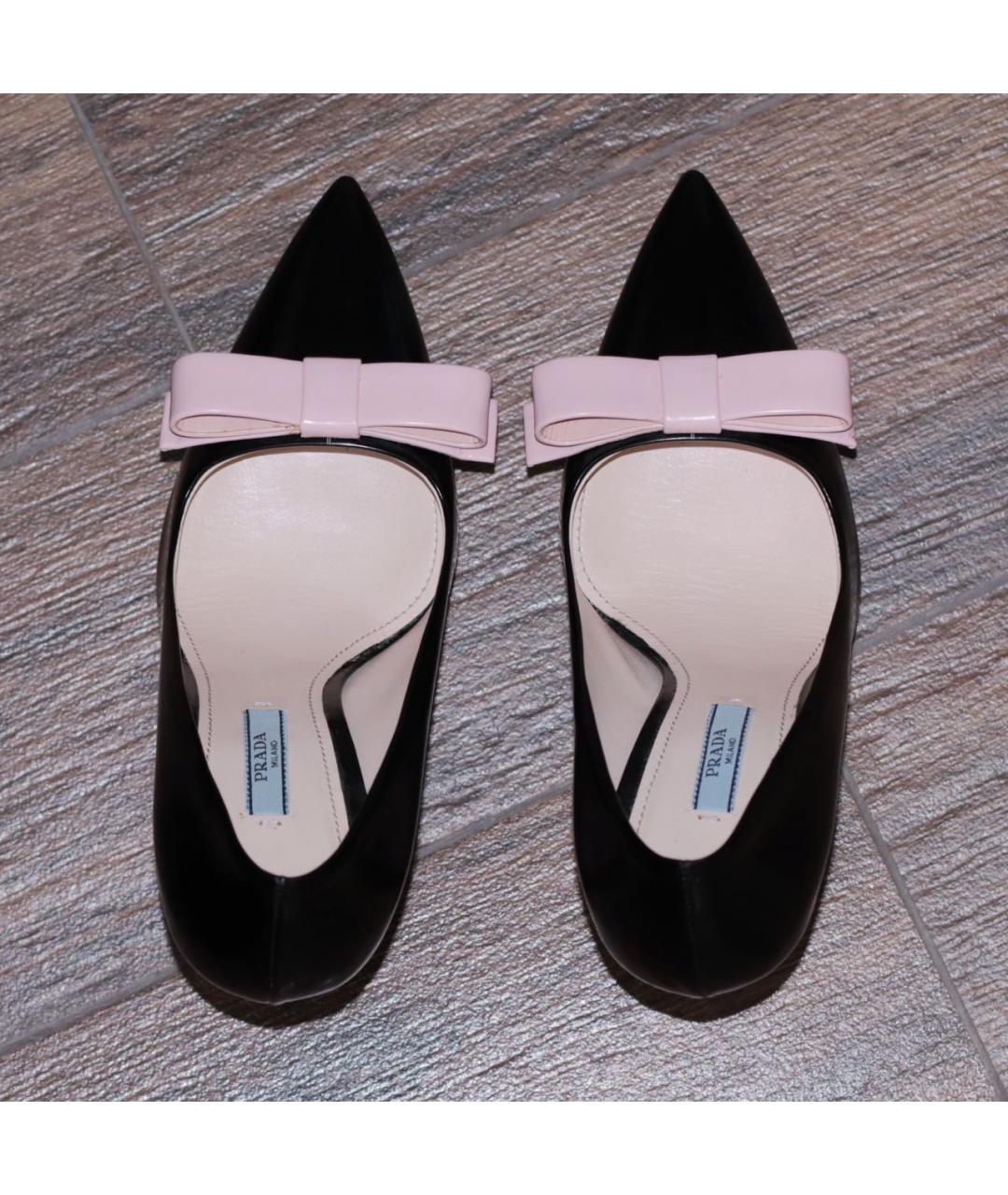 PRADA Черные кожаные туфли, фото 3