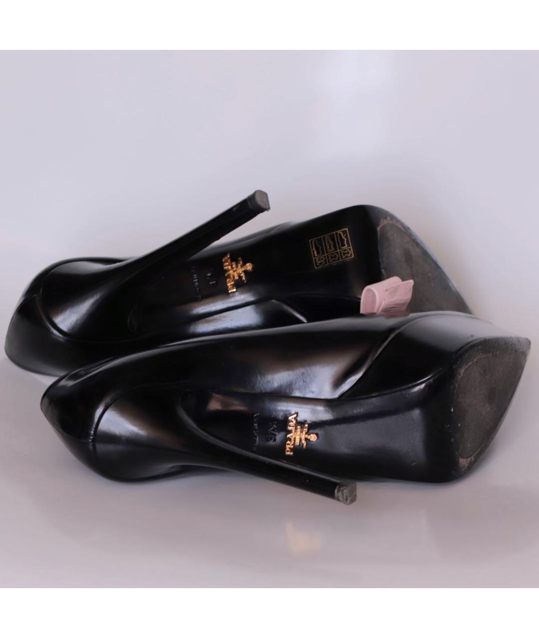 PRADA Черные кожаные туфли, фото 5