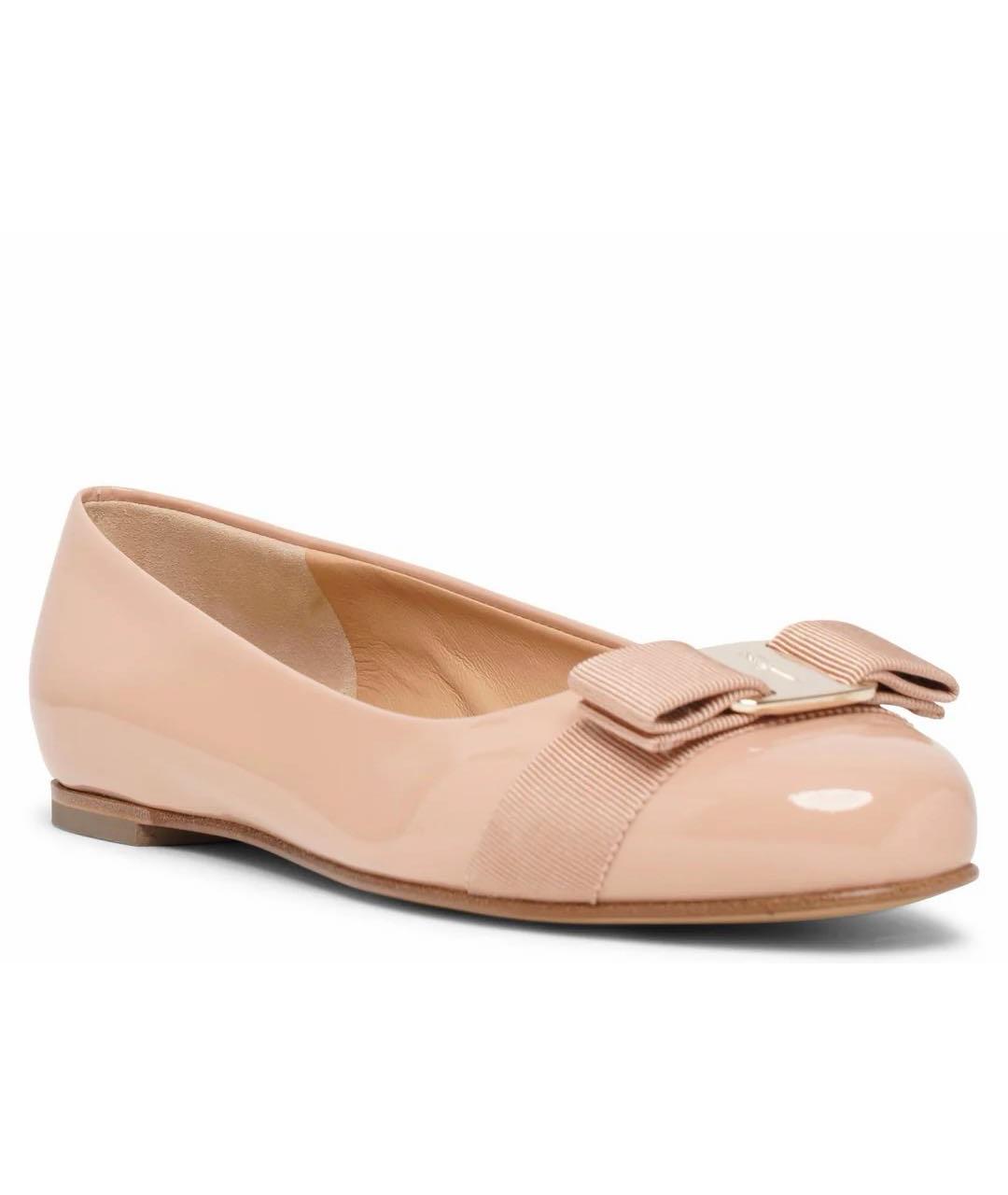 FERRAGAMO Розовые туфли из лакированной кожи, фото 7