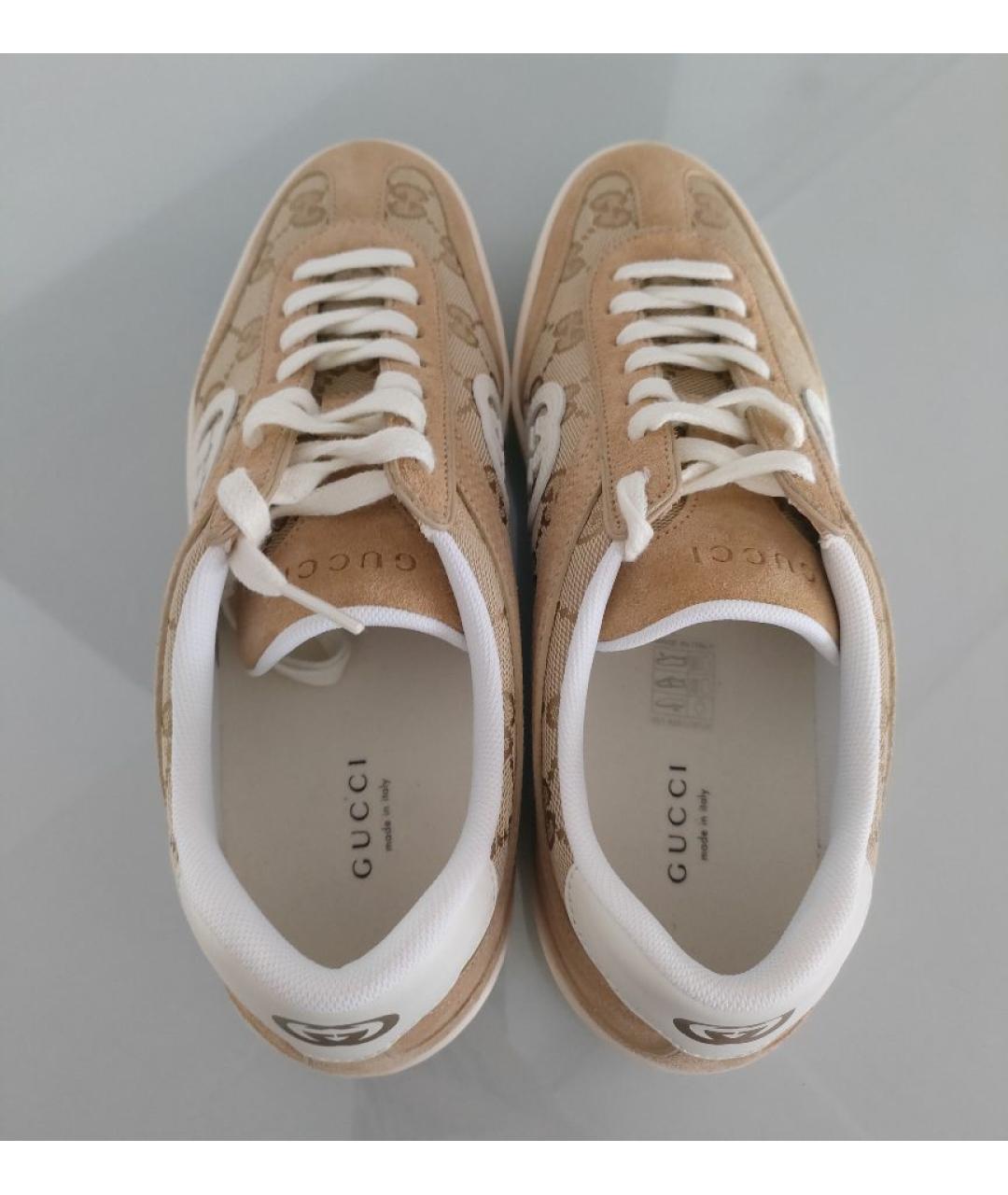 GUCCI Бежевые кеды, фото 3
