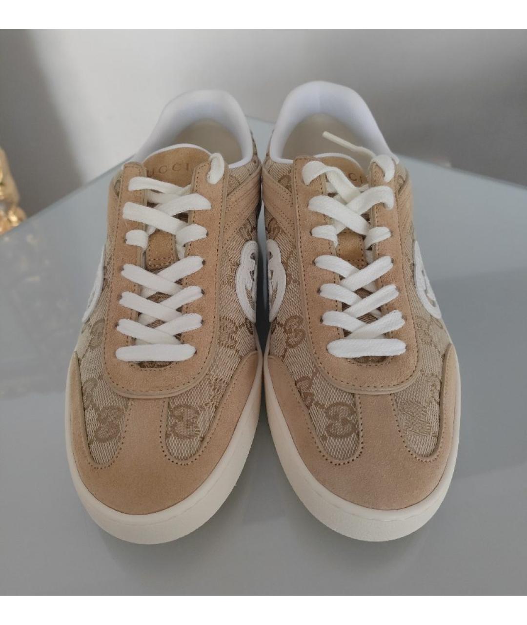 GUCCI Бежевые кеды, фото 2
