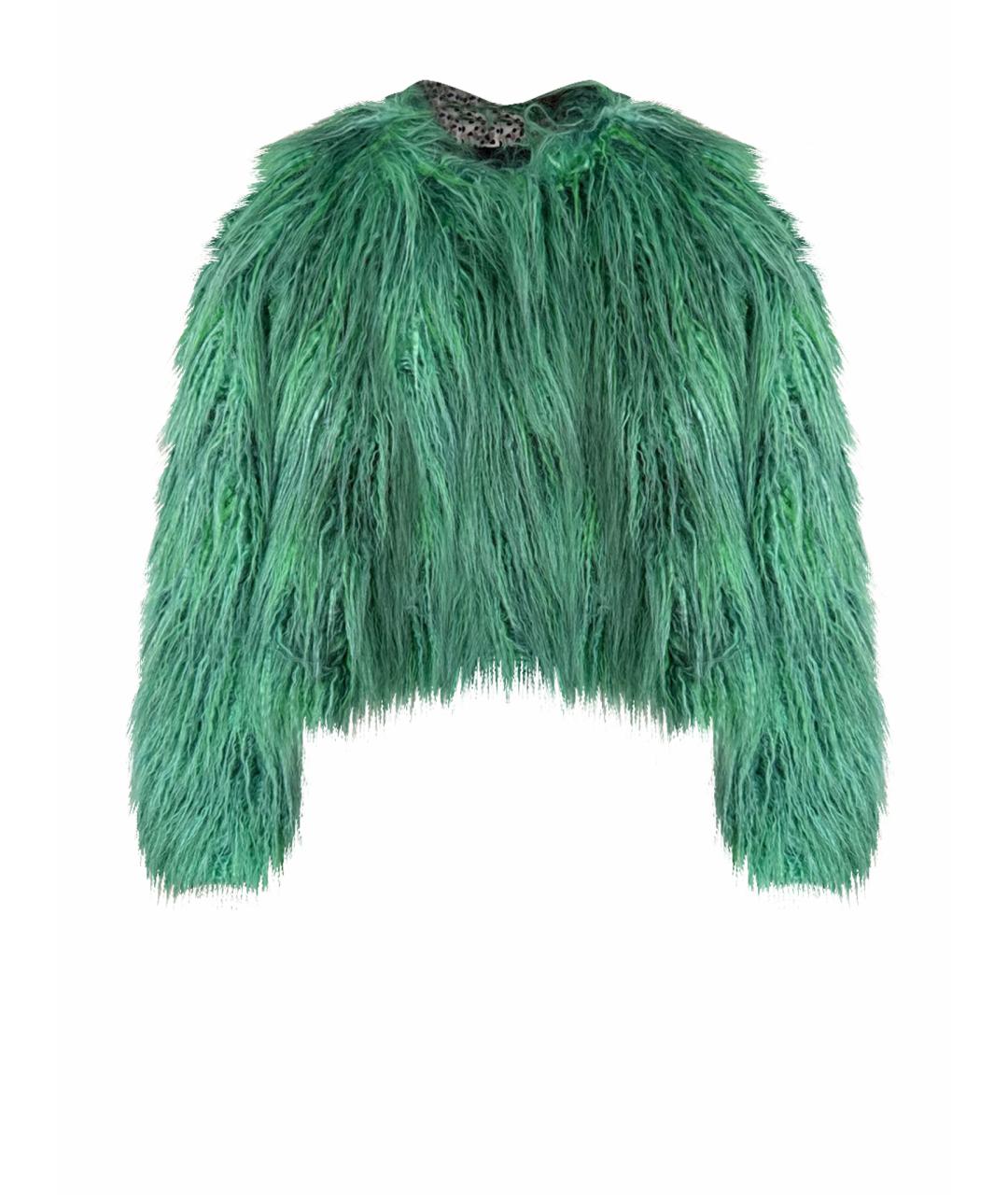 PINKO Зеленая полиэстеровая шуба, фото 1