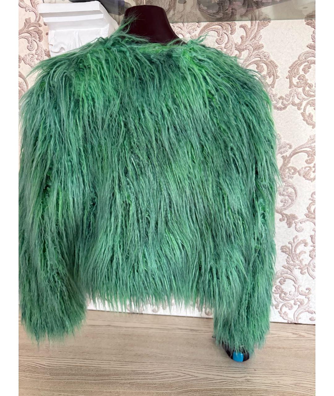 PINKO Зеленая полиэстеровая шуба, фото 2