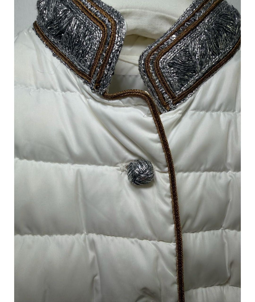 ERMANNO SCERVINO Бежевый полиамидовый пуховик, фото 4