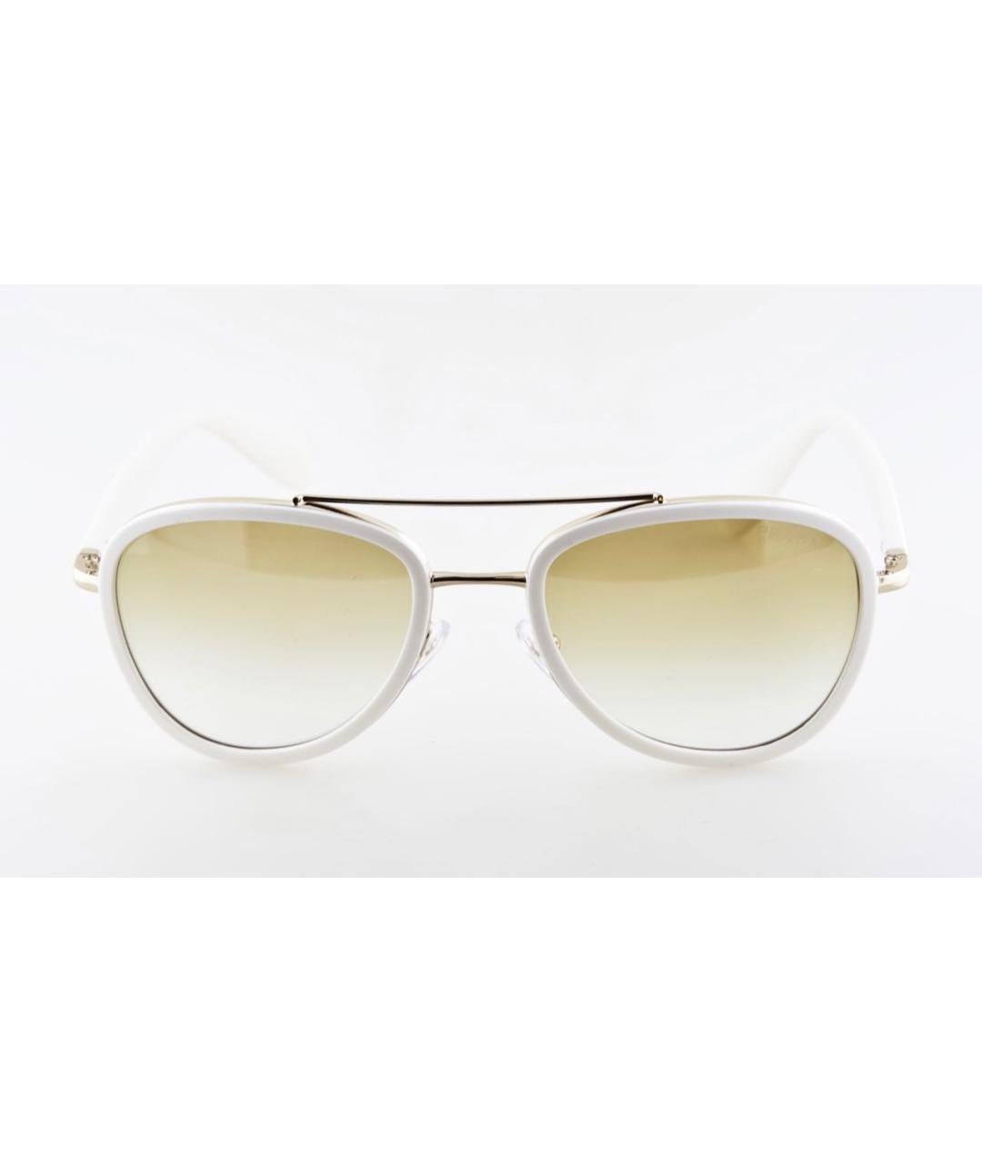 PRADA Белые пластиковые солнцезащитные очки, фото 8