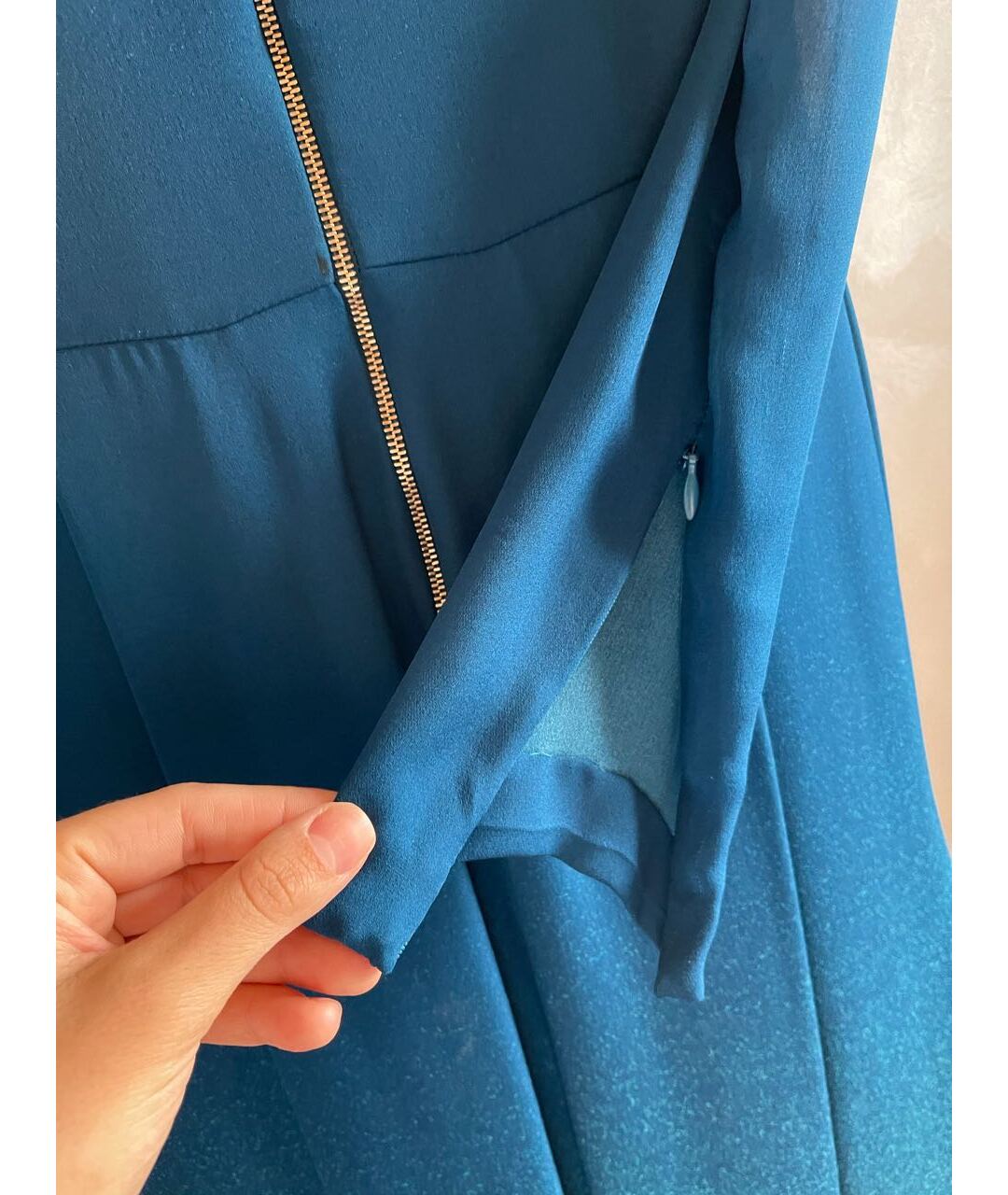 ELIE SAAB Бирюзовое шелковое вечернее платье, фото 6