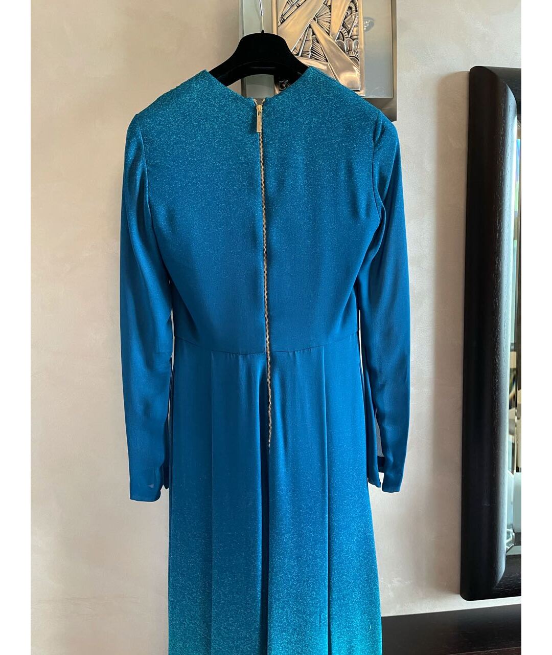 ELIE SAAB Бирюзовое шелковое вечернее платье, фото 5