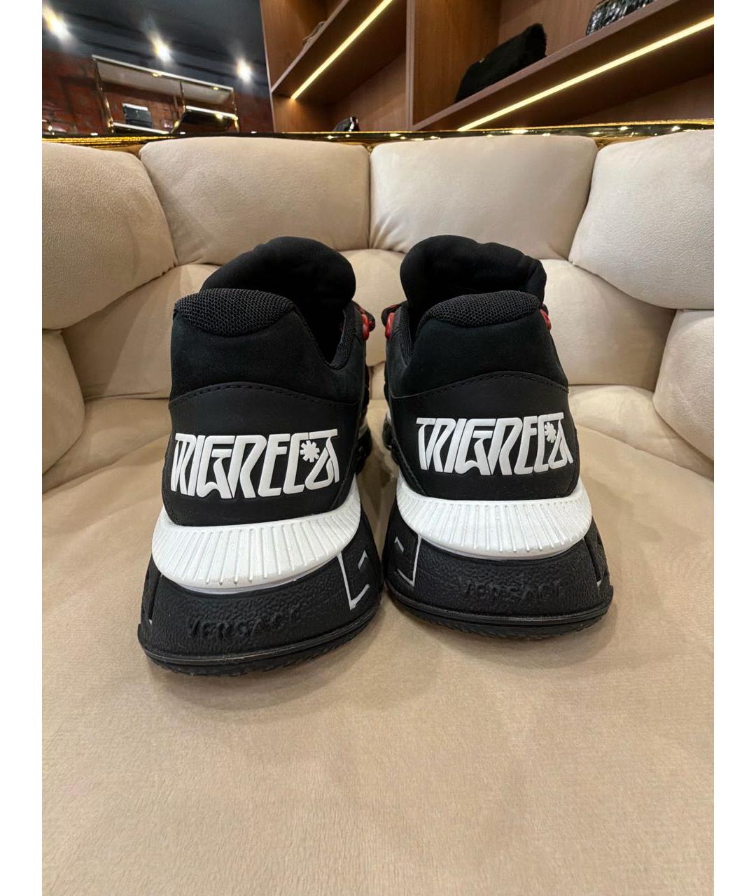 VERSACE Черные кроссовки, фото 4