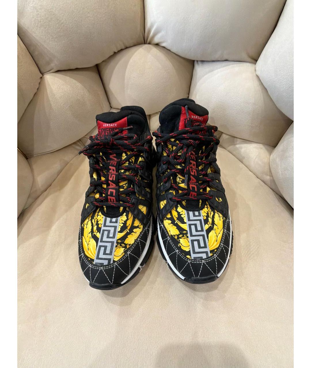 VERSACE Черные кроссовки, фото 2