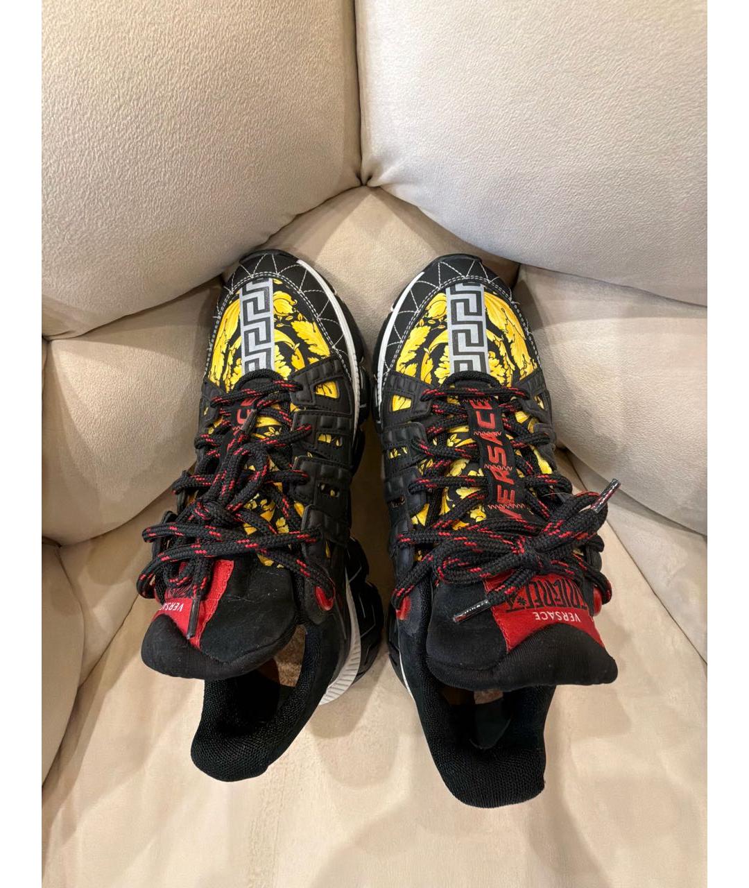 VERSACE Черные кроссовки, фото 3