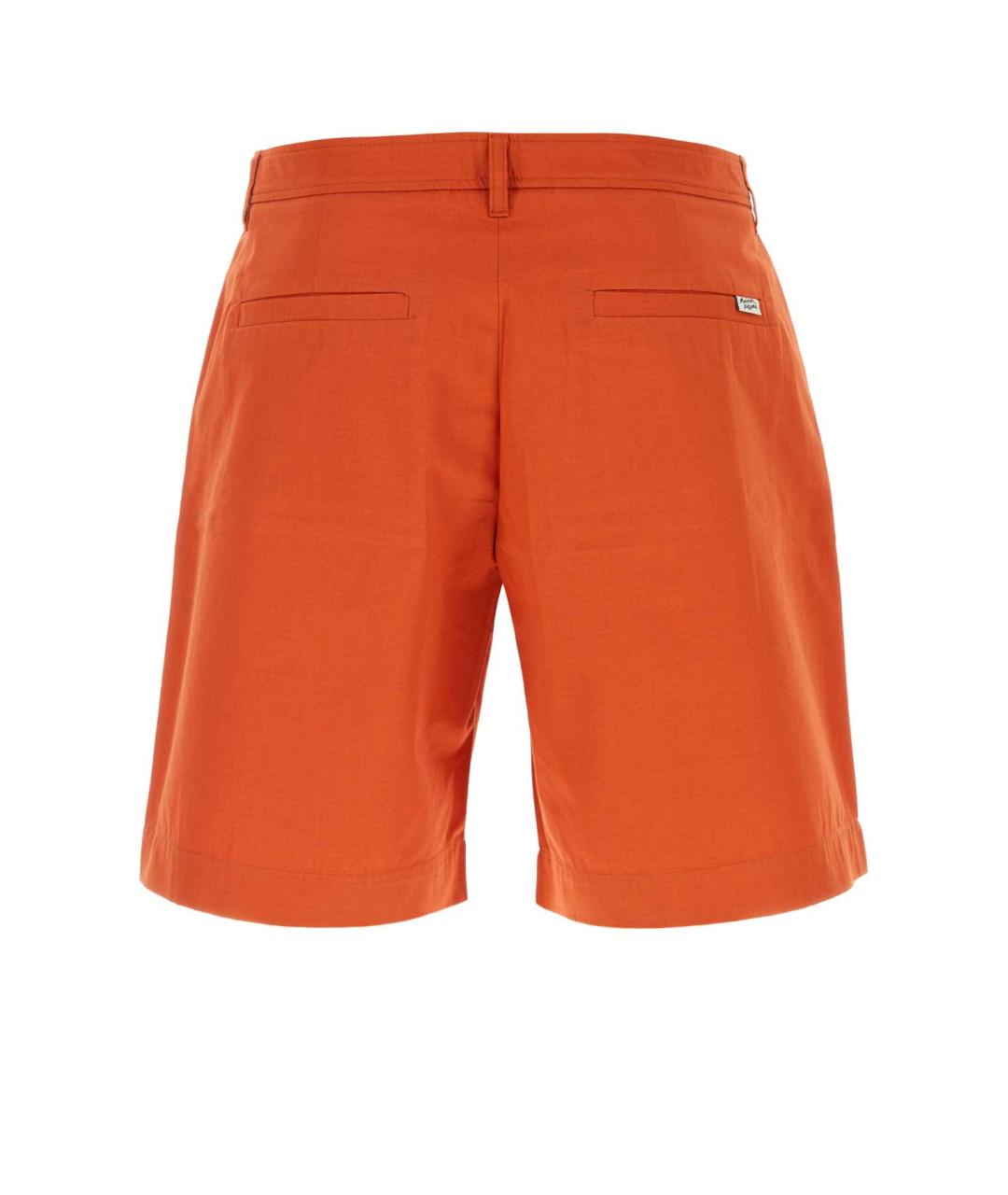 MAISON KITSUNE Оранжевое хлопковые шорты, фото 2