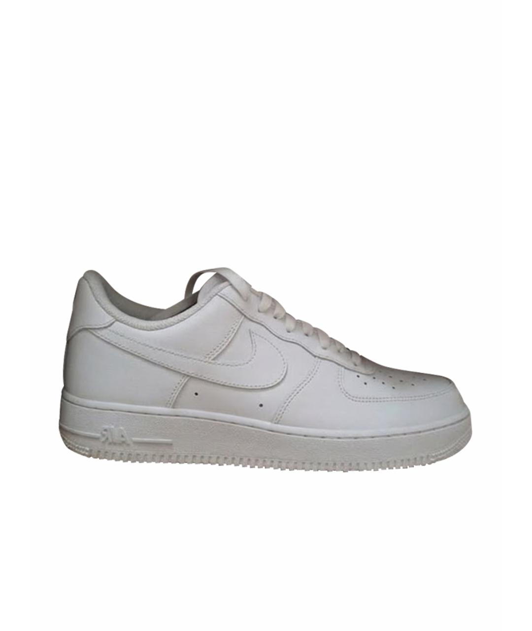 NIKE Белые кожаные низкие кроссовки / кеды, фото 1