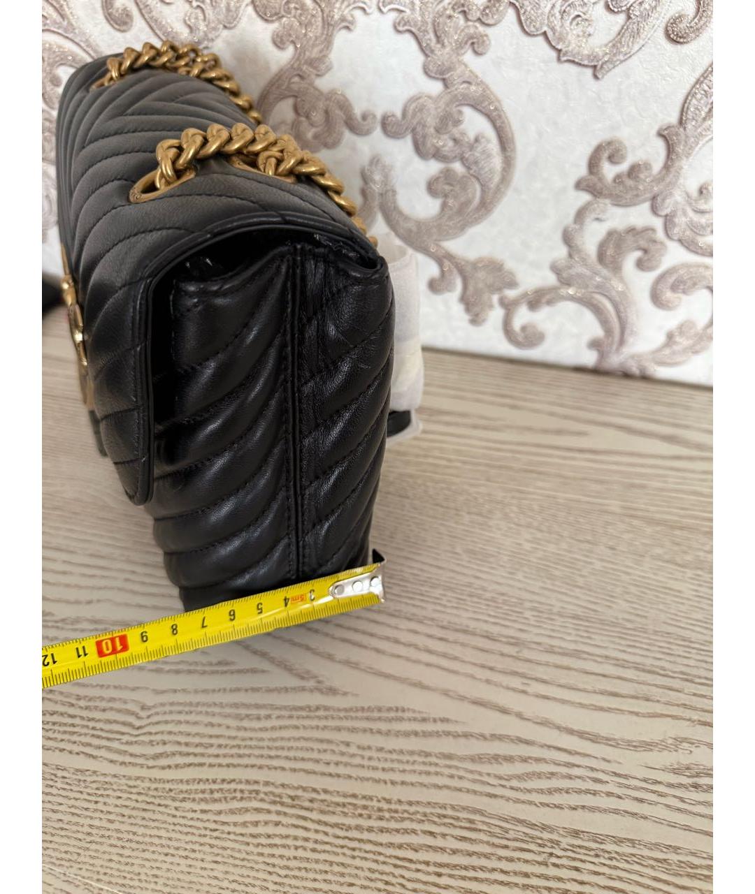 PINKO Черная кожаная сумка через плечо, фото 2