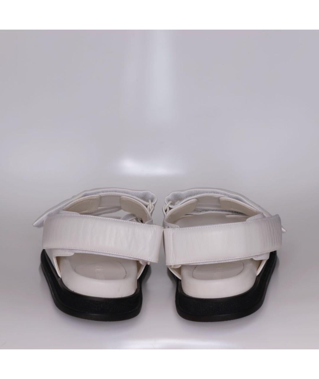 JIMMY CHOO Белые кожаные сандалии, фото 5