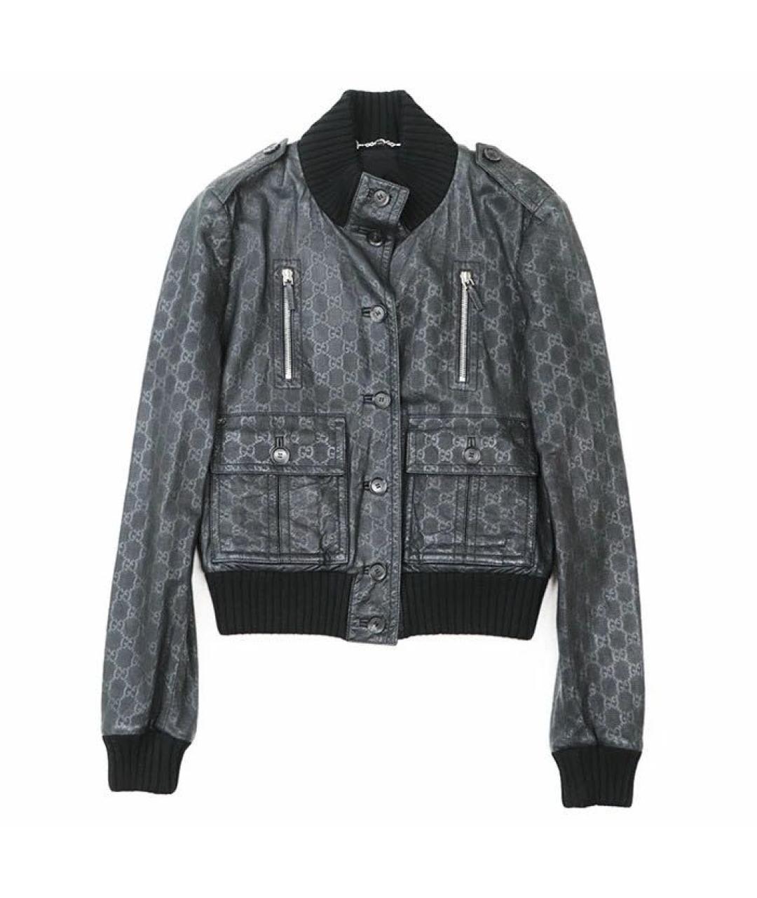 GUCCI Черная кожаная куртка, фото 8