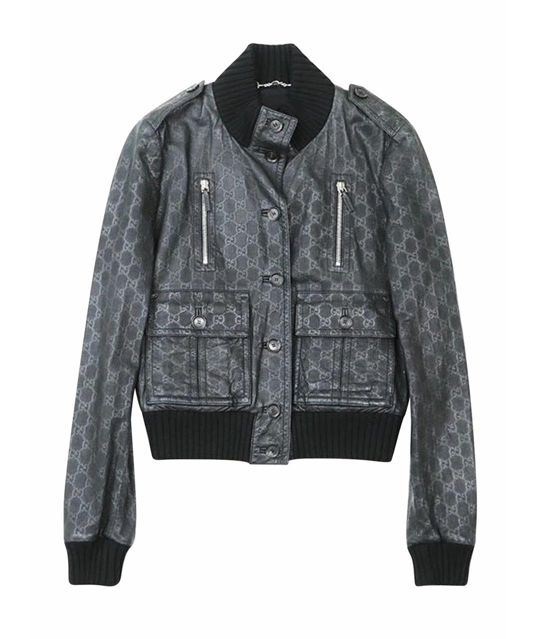 GUCCI Черная кожаная куртка, фото 1