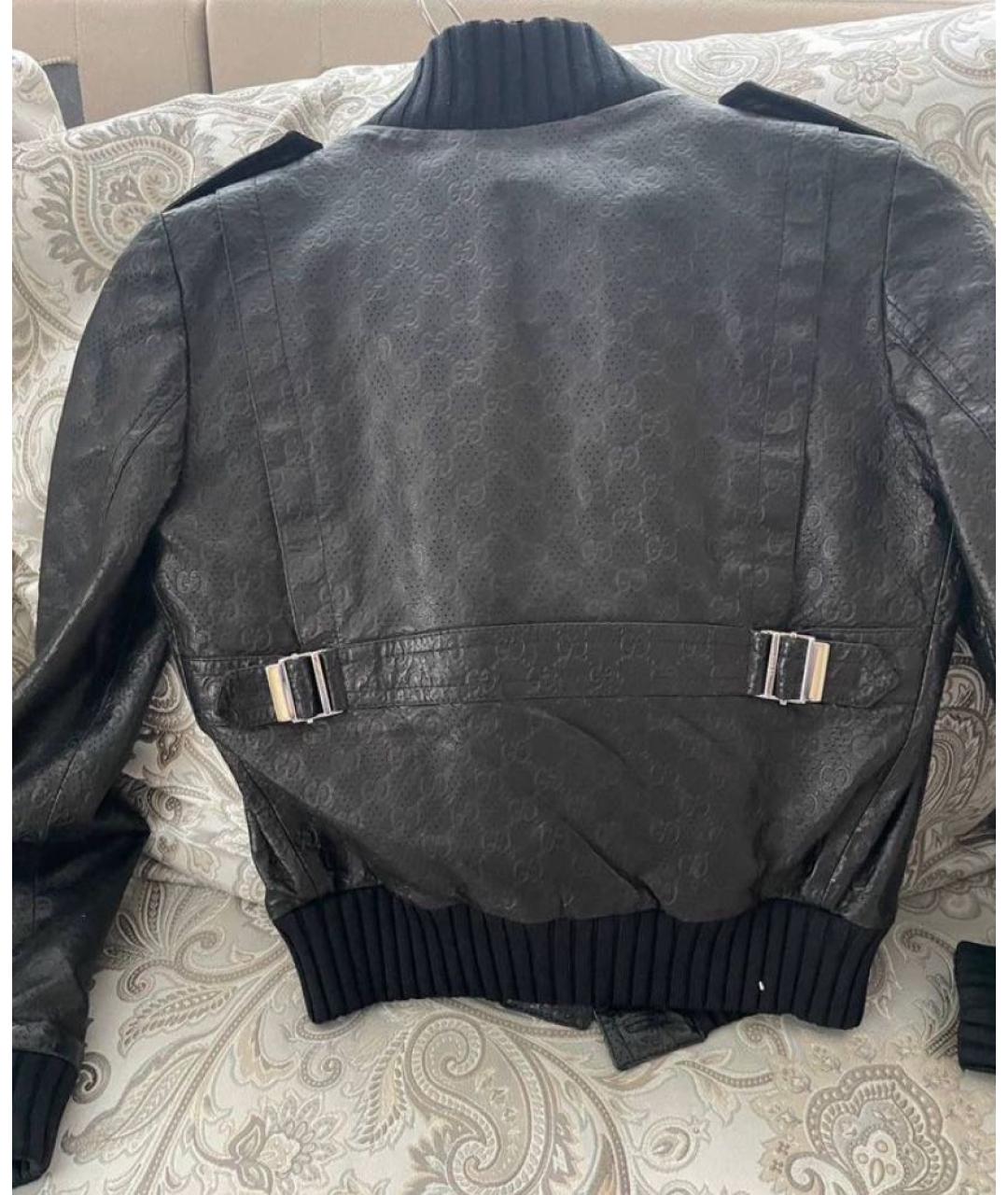 GUCCI Черная кожаная куртка, фото 3