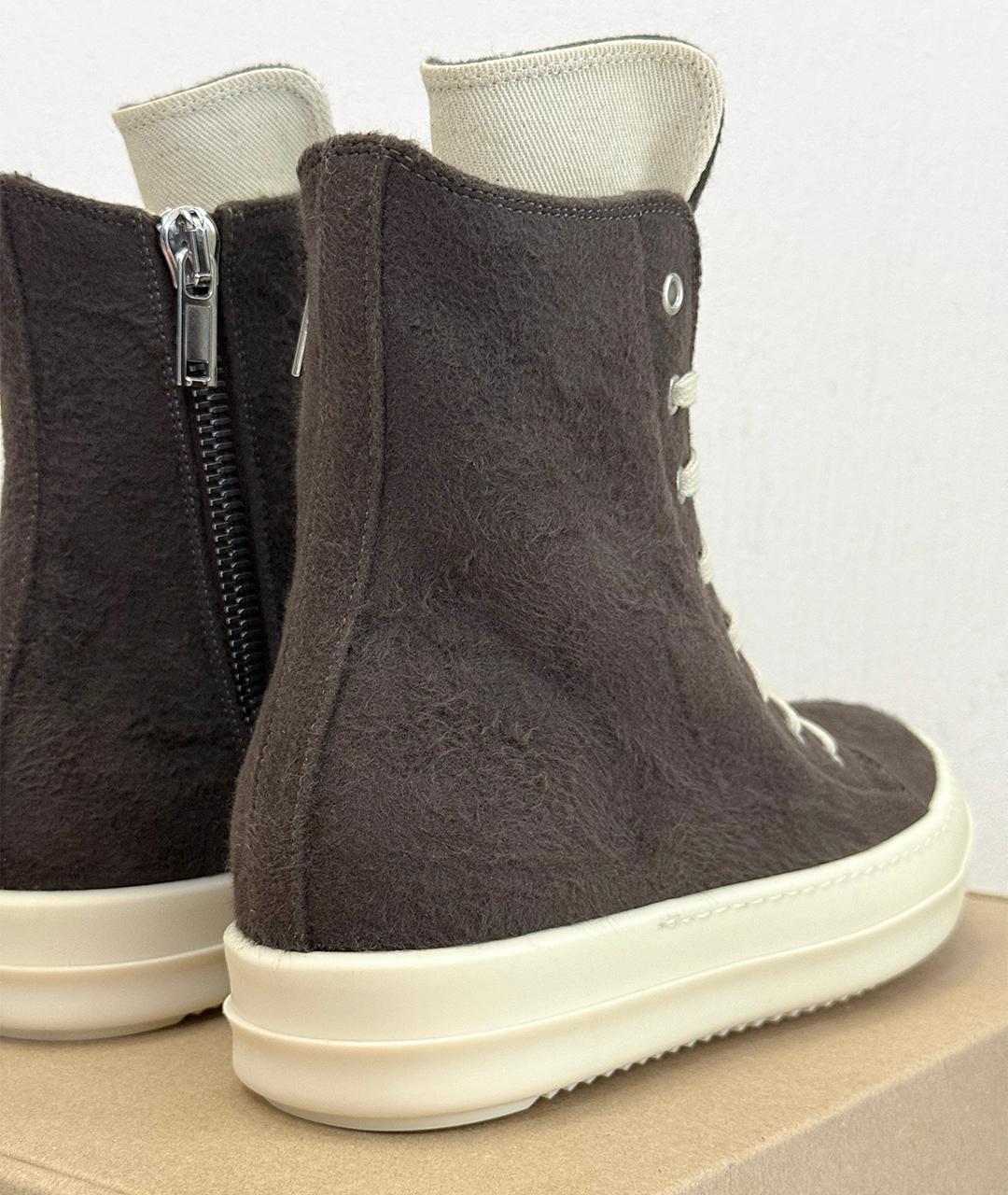 RICK OWENS DRKSHDW Коричневые низкие кроссовки / кеды, фото 4