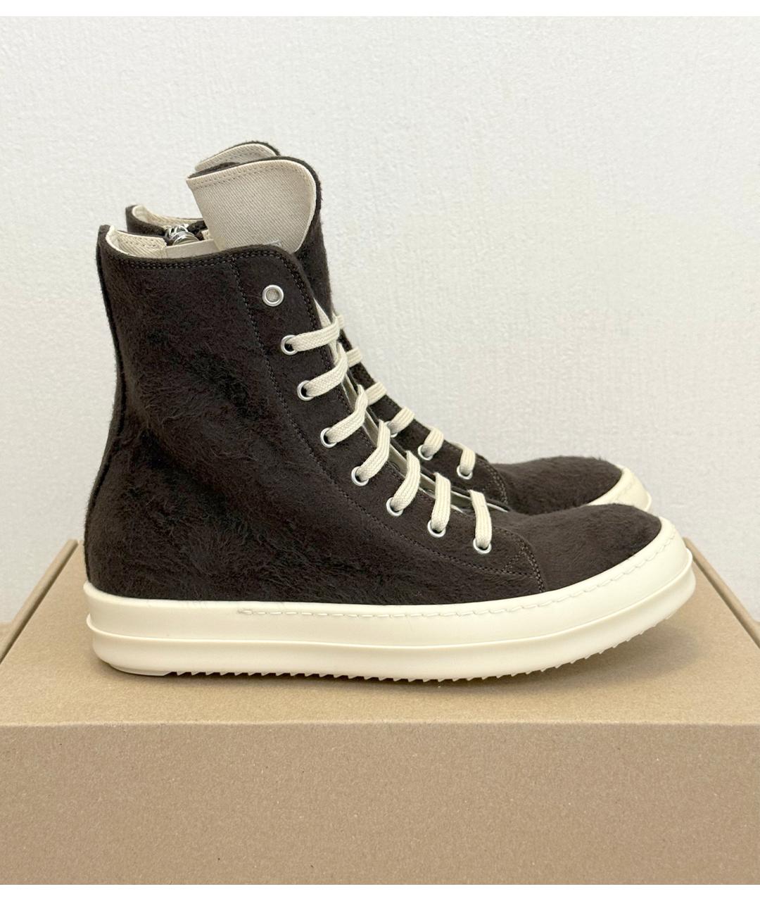 RICK OWENS DRKSHDW Коричневые низкие кроссовки / кеды, фото 7