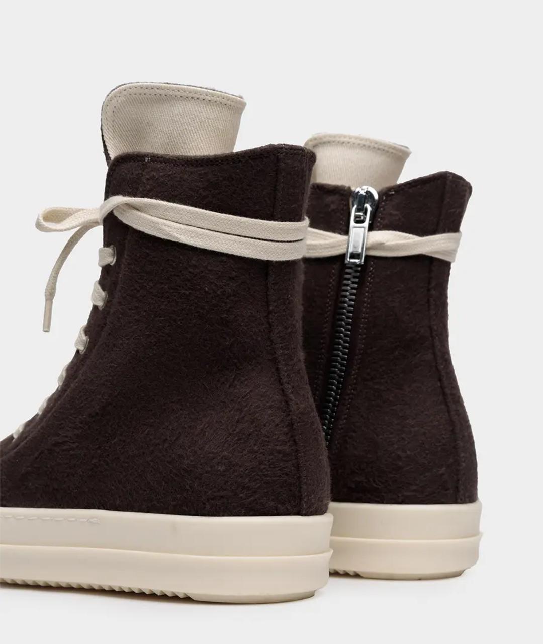 RICK OWENS DRKSHDW Коричневые низкие кроссовки / кеды, фото 9