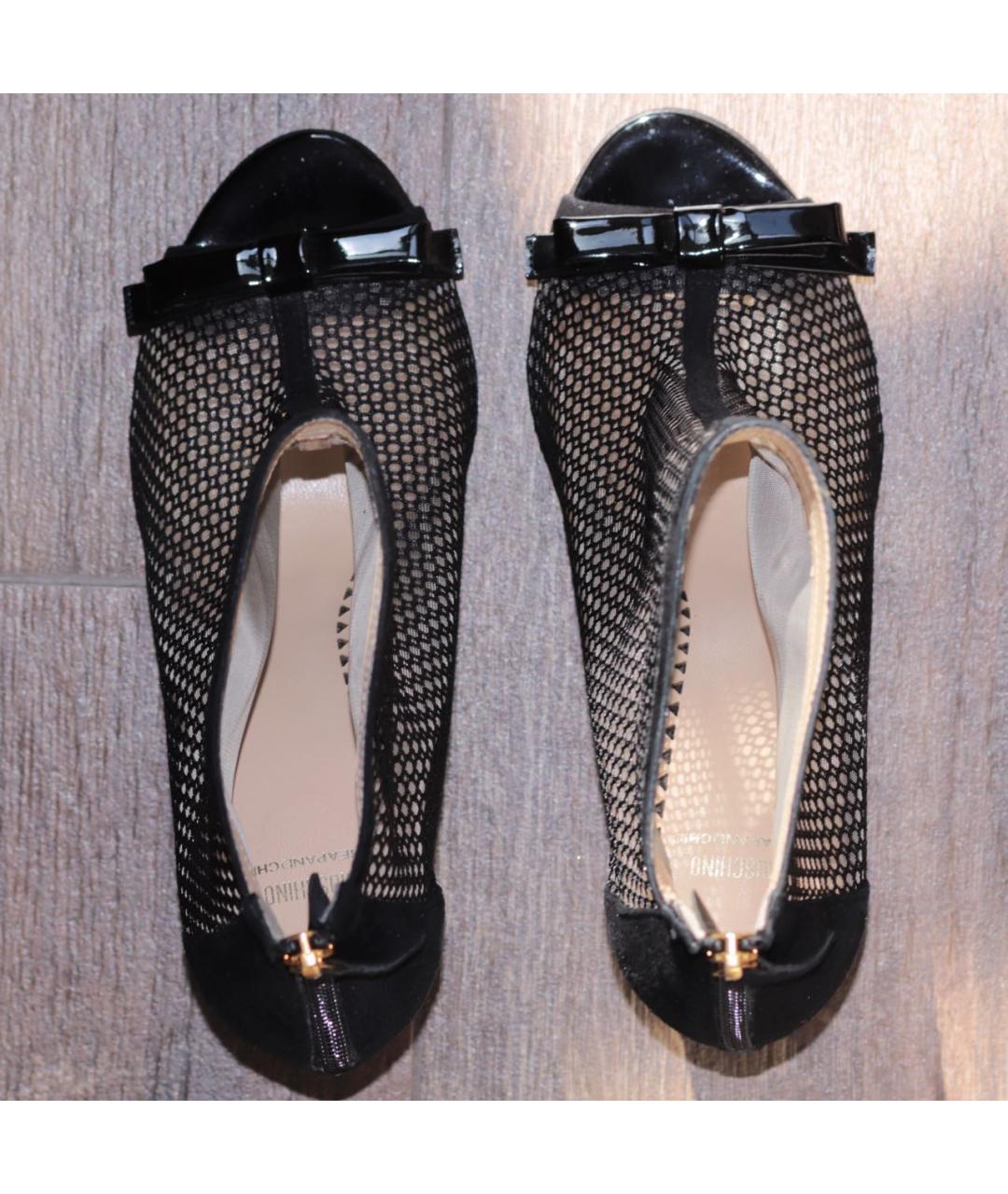 MOSCHINO Черные кожаные ботильоны, фото 4