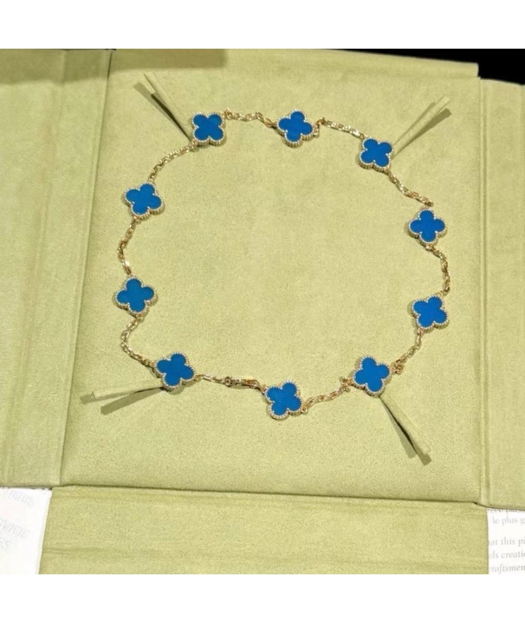 VAN CLEEF & ARPELS Синее колье из желтого золота, фото 3