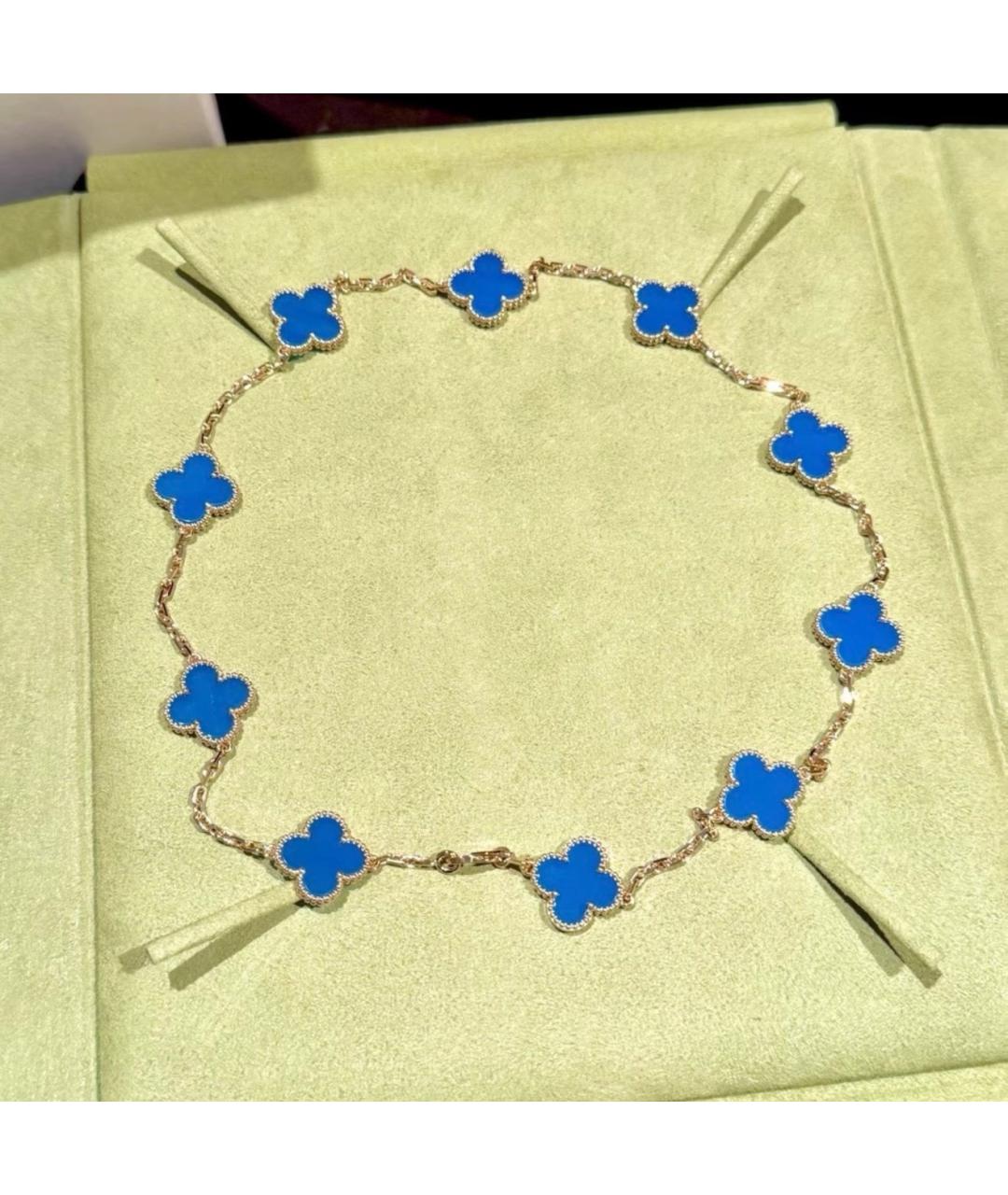 VAN CLEEF & ARPELS Синее колье из желтого золота, фото 2