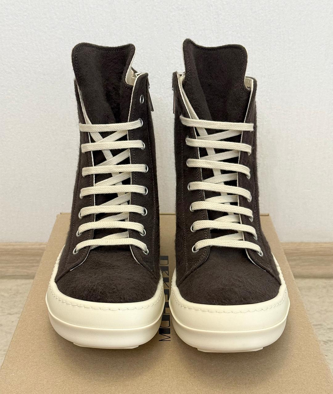 RICK OWENS DRKSHDW Коричневые кеды, фото 3